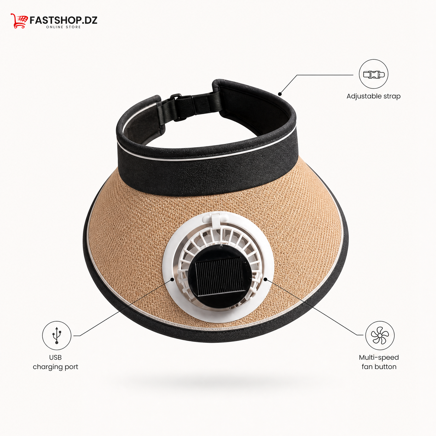 casquette solaire ventilateur